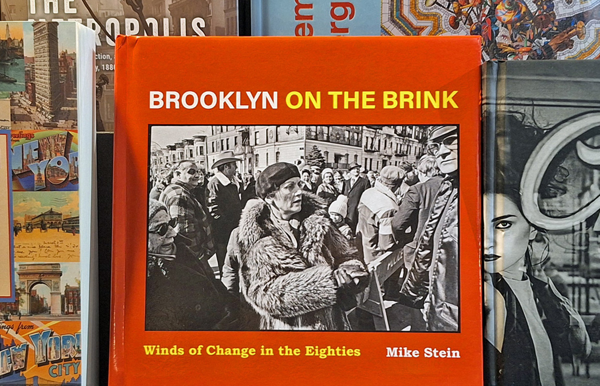 "Brooklyn on the Brink" on a bookstore shelf
